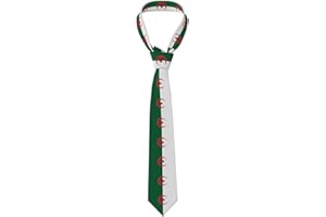 QAZWZML Flag of Algeria Printed men's ties, suit ties, suitable for everyday wear, weddings, business occasions, and work.