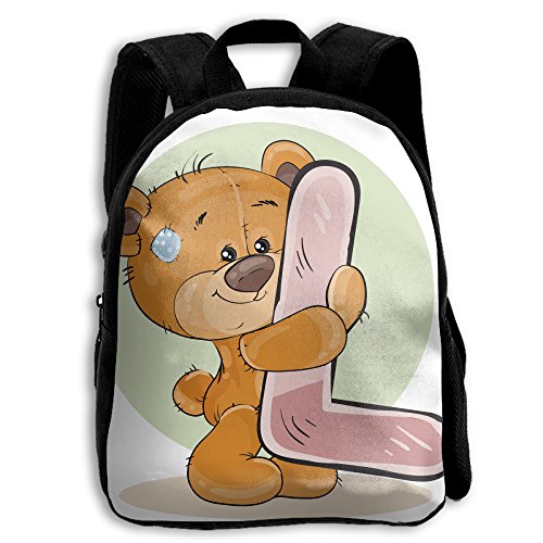 AHOOCUSTOM Bear with L 3D Print Custom Unique Casual Backpack Schoolbag
Shoulder Bag for Boys Teen Girls Kids