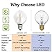 Outdoor LED String Lights Dimmable - 23Ft G40 Globe Bulbs, Edison Vintage Bulbs Hanging Sockets, Decorative Café Patio for Porch Party Yard Christmas