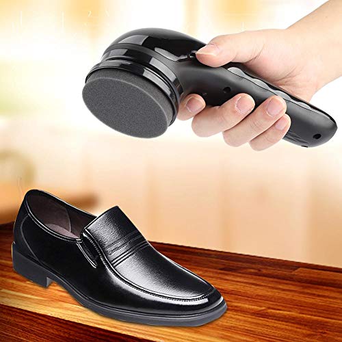 Strnek Portable Electric Shoes Brush Polisher Automatic USB Charging Electric Shoe Brush Hand-held Shine Polisher(Black)
