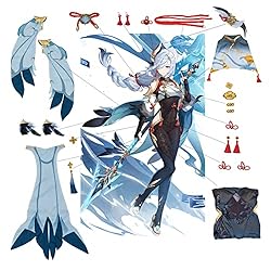 LTAKK Shenhe Cosplay Costume Compatible with