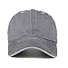 WINCAN Washed Dyed Cotton Twill Low Profile Adjustable Baseball Cap Denim 6 Panel Stitch Baseball Hat (Grey) [Apparel]