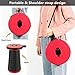 ELECOOL Camp Stool,Plastic Retractable Stool Holds up 330 Lbs with Pulling from 2.4 to 18 Inches Lightweight Portable Stool for Travel Camping Fishing Garden BBQ, Kitchen,Party Supplies(Red)thumb 4