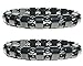 VIKI LYNN 2 Pcs Men's/Women's Hematite Metal Magnetic Therapy Bracelets S15C3