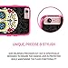 True Color Case Compatible with iPhone 6s Plus Case, Colorful Sugar Skull on Damask HD Printed Hybrid Cover Hard + Soft Slim Durable Protective Shockproof Rubber TPU Bumper - Hot Pink