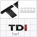 UrMarketOutlet TDI Black/Red/Chrome Aluminum Alloy Auto Trunk Door Fender Bumper Badge Decal Emblem Adhesive Tape Sticker