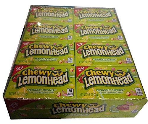 FERRARA PAN 25c CHEWY LEMONHEAD FIERCELY CITRUS 0.8 OZ EACH (24 in a Pack)