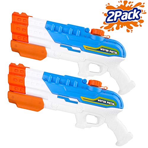 Gdaytao 1200CC High Capacity Water Guns with 4 Nozzles Water Blaster Pistol with 30-35 Feet Shooting Range Kids Adults Super Squirt Guns for Swimming Pool Beach Sand Water Fighting