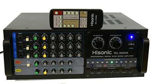 Hisonic Dual Channel MA-3800K Karaoke Mixing Amplifier, 760W - Thumbnail 7