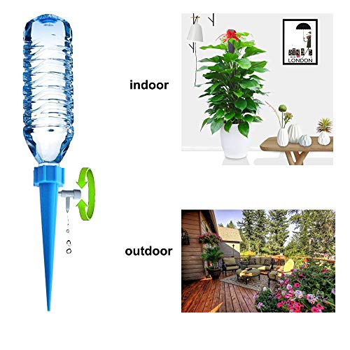 HEYLOVE Plant Waterer Self Watering Devices, Vacation Potted Plant Watering Spikes Automatic Drip Irrigation Water Stakes System with Control Valve Switch for Garden Plants Indoor & Outdoor