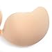 Adhesive Bras, Invisible Bra, Strapless Self Adhesive Reusable Padded Invisible Bra Backless Silicone Push-up Bras for Women (C, Beige)