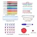 Damero Crochet Hooks Set, Crochet Hooks Kits with 9 Pcs Soft Grip Handles Ergonomic Crochet and Accessories, Crochet Set for Beginners and Crocheters, Purple