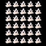 30 Pieces White Cable Clips Viaky Adjustable Self-Adhesive Nylon Wire Clips Cable Management Drop Wire Holder