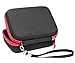 Case for Shokz openrun, openrun pro, openrun Mini, openmove, opencomm, Aeropex, OpenMove, Trekz, Trekz Mini, Trekz Air, Bluez 2, 2S; (Black with red Zip)