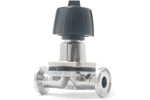 QiiMii SS316 Tri clampmini diaphragm valve 1/2" with EPDM+PTFE membrane, Clamp membrane valve 1/2" with 25.2 clamp flange for pharmacy