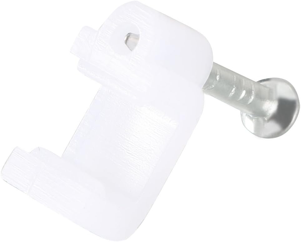 sourcing map Flat Cable Clip Nail Coaxial Tacks Wire Clips 7mm White 200pcs - Image 4