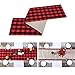 Lanpn Christmas Buffalo Check Plaid Table Runner (Black and Red)