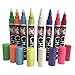 Liquid Chalk Pens 8 Pack | Chalk Marker Pens with Reversible Tip | IDEAL for Bistro, Windows, Glass, Labels, Whiteboards + BONUS Chalkboard Labels