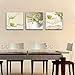 Wieco Art 3 Piece Floral Giclee Canvas Prints Wall Art Elegant Life Pictures Paintings for Living Room Kitchen Bathroom Home Decor Large Modern Gallery Wrapped Contemporary Pretty Flowers Artwork L