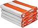 Utopia Towels Large Beach Towel, Pool Towel, in Cabana Stripe - (Orange, 4 Pack, 30x60 inches) - Cotton