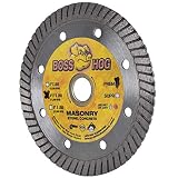 Boss Hog 4 1/2" (4 1/2-Inch) X .080 X 7/8"-5/8" Wet/Dry Diamond Blade for Cutting Masonry, Concrete, Stone and Similar Materials