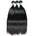 Msbeauty 3 Bundles of Peruvian Straight Hair 10A Unprocessed Virgin Peruvian Hair Extensions(20 22 24 inch) Tatol 300g Natural Color Tangle-free