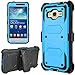 J.west Grand Prime Case, [Kickstand] Shock Absorption Hybrid Dual Layer Full-Body Rugged Holster Protective Case Cover with Belt Clip for Grand Prime/Go Prime (Blue)