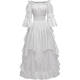 Abaowedding Women's Gothic Witch Dress Medieval Renaissance Costume Victorian Dress