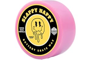 Slappy Happy Skateboard Wax – Super Slick Formula for Smooth Grinds & Slides | Skate Wax for Curbs, Ledges & Rails | Colored Wax for Skateboards, Cruisers & Scooters | Affordable, Made in USA