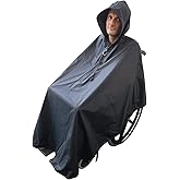 ActionCare - Waterproof Wheelchair Poncho - Adult Standard - Wheelchair Rain Cape, Navy
