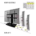 Aeon Stands and Mounts Small TV Stand with Swivel and Height Adjustment for 23 to 50-Inch TVs