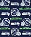 NFL Seattle Seahawks Polyester Fleece Fabric, College Navy & Wolf Gray - Sold By the Yard