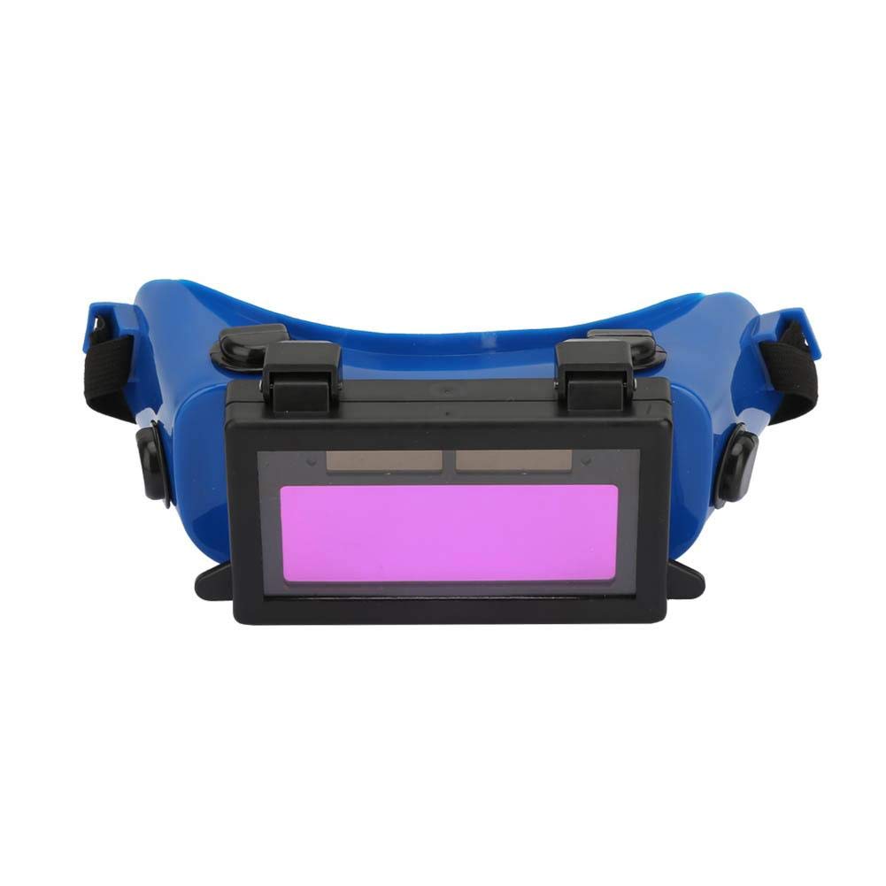 Welding Goggles, Solar Auto Darkening Eye Mask Welding Goggles Welder Eye Protective Glasses(Blue)