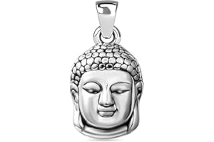 SHOP LC DELIVERING JOY SHOP LC 925 Sterling Silver Unisex Meditation fortune Tibetan Buddha Head Charm Prayer Religious Pendant Women Jewelrys for (Carved/Hematite) Mothers Day Gifts for Women Birthday Mothers Day Gifts