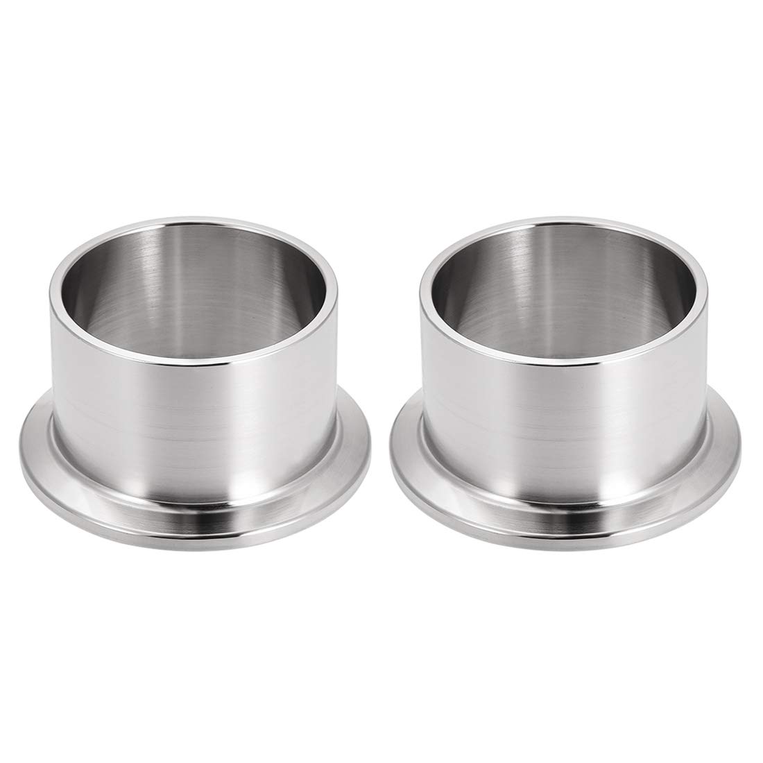 sourcing map 304 Stainless Steel Fitting Long Weld Clamp Ferrule Fits Clamp 44x30mm 2Pcs