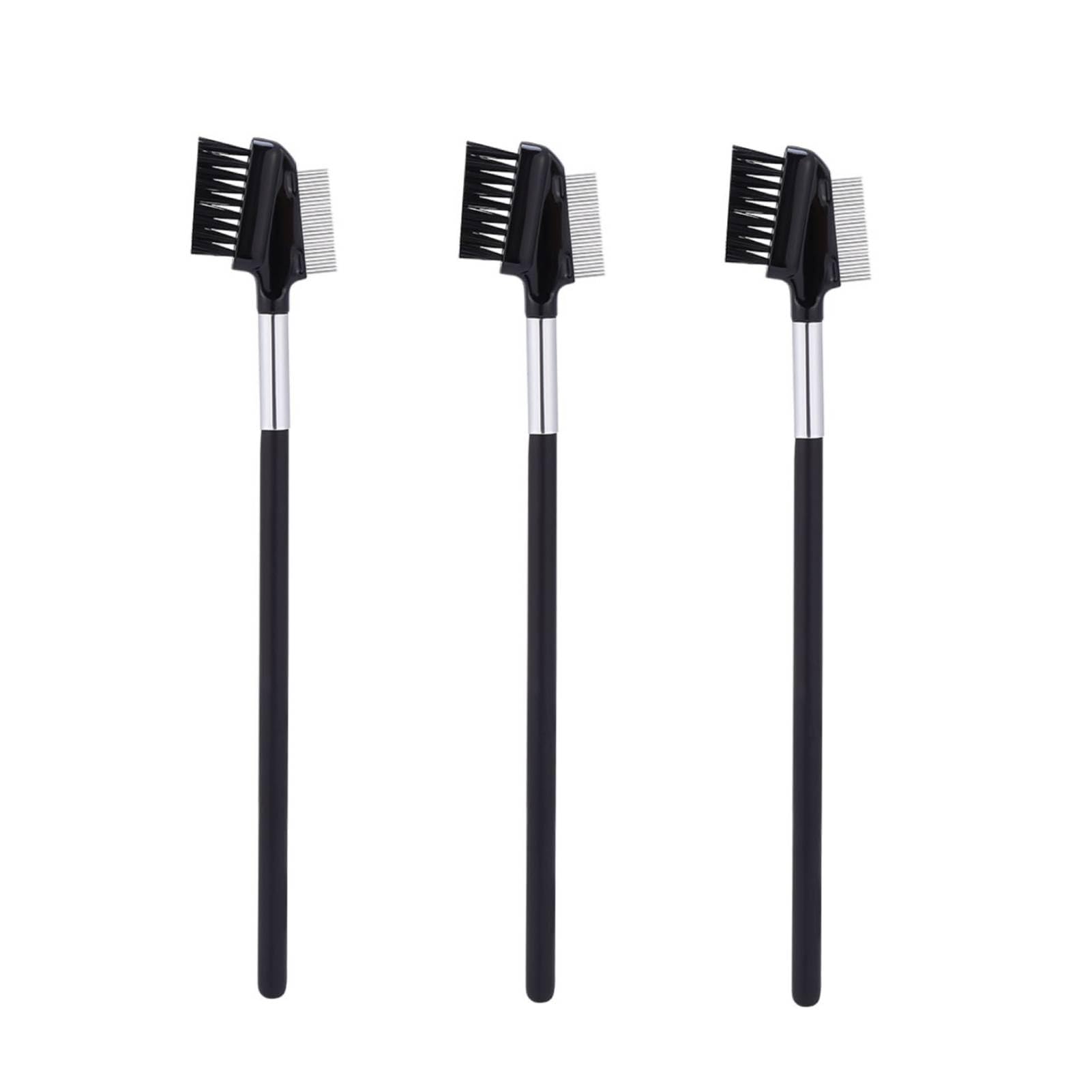 Eyebrow Brush and Comb, Makeup Eyelash Comb Portable Spoolie Brushes Eyebrow Eyelash Brush Makeup Tool for Separating Lashes Eliminating Mascara Clumps and Grooming and Shaping Brows