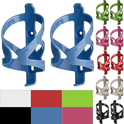 50 Strong Bike Water Bottle Holder 2 Pack  Made in USA  Easy to Install - Durable Bicycle Cage - Blue