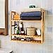 Trustiwood Bamboo Bathroom Shelf Adjustable 3-Tier Multifunctional Layer Rack Bathroom Kitchen Living Room Holder Wall Mounted Storage Organizer Standing Shelf