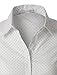 LE3NO Womens Polka Dots Button Down 3/4 Sleeve Tailored Shirt