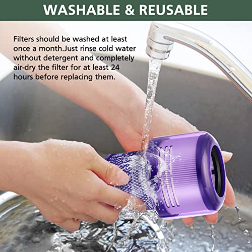 2 Pack Premium V11 V15 Replacement Filters Parts Compatible with Dyson