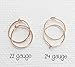 Little 14k Rose Gold Fill Hoops. 12mm 24 Gauge Extra Thin and Comfortable Hypoallergenic Hoop Earrings for Day and Night Wear