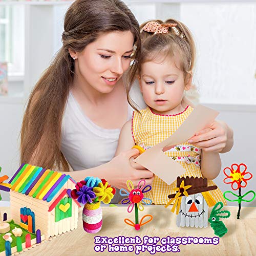 Koogel 1100 Pcs Preschool Craft Supply Kit, Craft Box for Kids Art and Craft Supplies for Kids Art Bucket for Children Crafts for Children of Arts and Crafts in Parent Child Activity Classroom