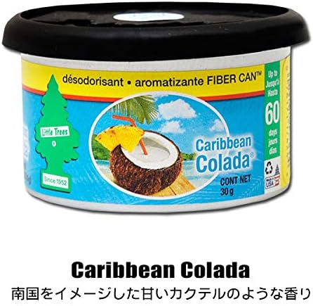 Amazon リトルツリー ファイバーカン エアフレッシュナー カリビアンコラーダ Little Trees Fiber Can Air Fresheners Caribbean Colada 芳香剤 車 部屋 缶 並行輸入品 車用芳香剤 車 バイク