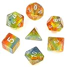 Polyhedral Dice Sets MTG Gaming Dice for Dungeons and Dragons DND RPG Table Games Dice including Velvet Bag(Yellow)