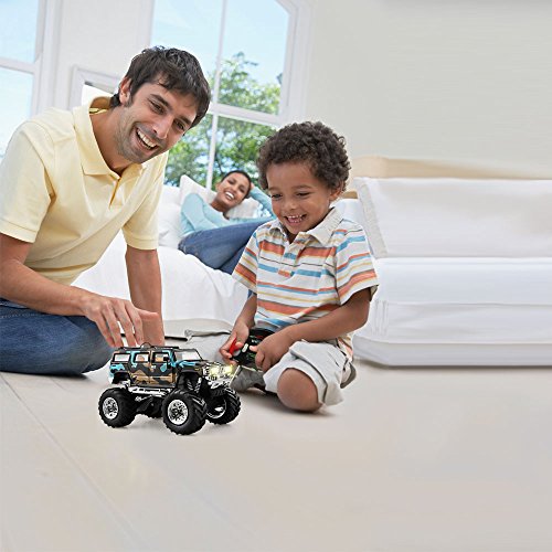 haomsj Hummer RC Radio Remote Control Car Off-Road Rock Vehicle 1:43 High Speed Alloy Racing Cars Camouflage (49MHz)