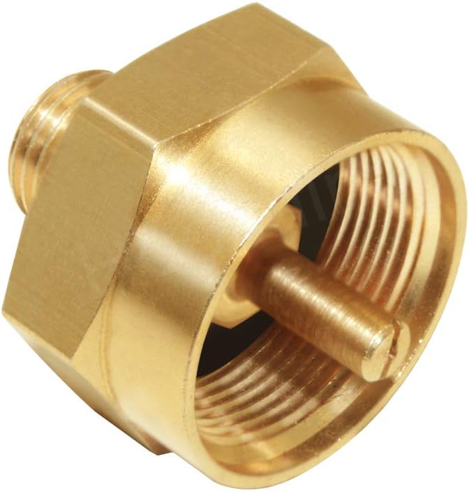 Hooshing 1LB Propane Gas Bottle Refill Adapter 1/4" Male NPT Thread x 1"20 Female