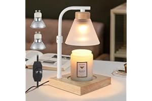 NAWAZA Dimmable Candle Warmer Lamp Electric Candle Light for Candle Melter Scented Candles Top-Down Candle Melting, Scented Wax Warmer for Home Offices Decor, Birthdays Gifts for Women Mom Grandma(White)