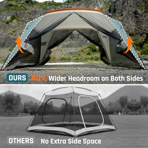 DMH OUTDOORS 12x12 FT Screen House Tent with Mesh Walls, 2 Doors, Water Resistant image 21