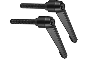 CoCud Clamping Lever Handles, M10 x 50mm Male Thread, Adjustable Quick Release Locking Rotating Bolt Knobs Black - (Applications: for Lathe Machinery), 2-Pieces