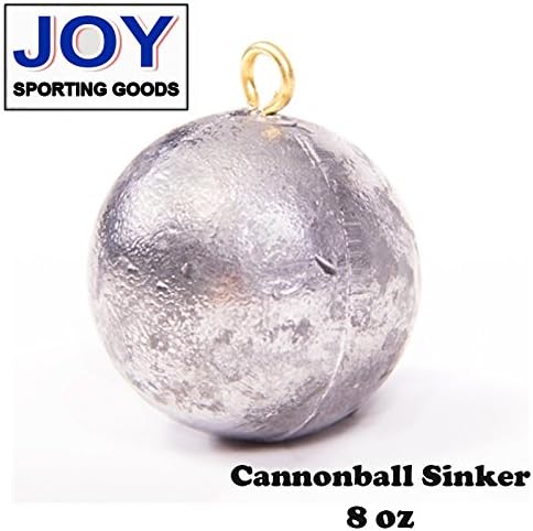 (Dolphin Tackle) Cannonball 8 oz Fishing Sinker, Lead, Weight